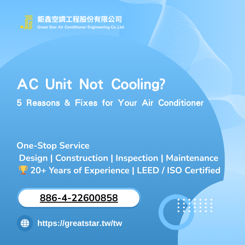 AC Unit Not Cooling? 5 Reasons & Fixes for Your Air Conditioner